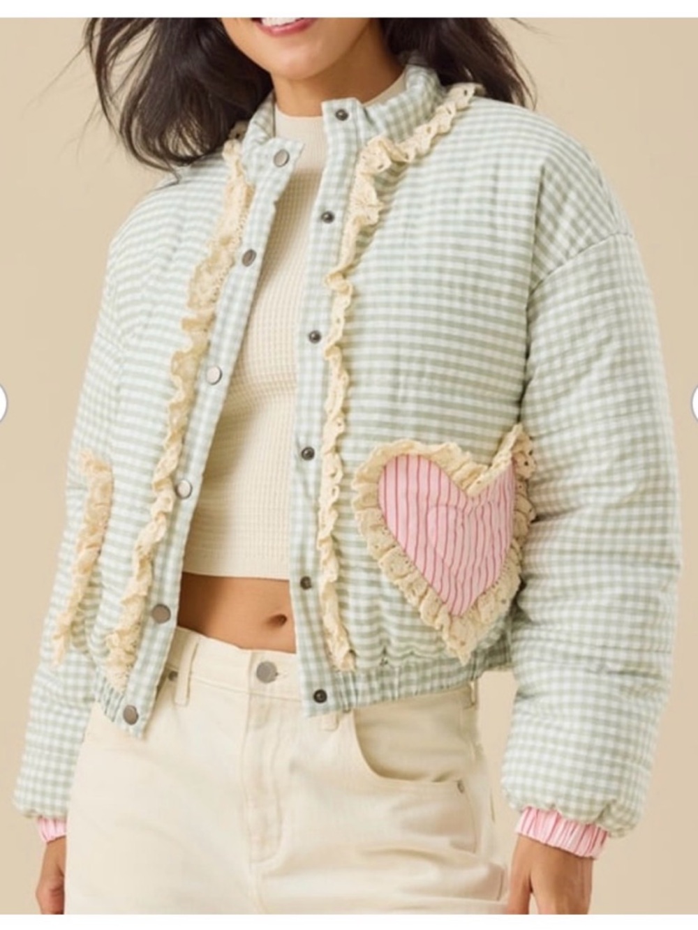 Altar’d State Gemma Gingham Jacket
